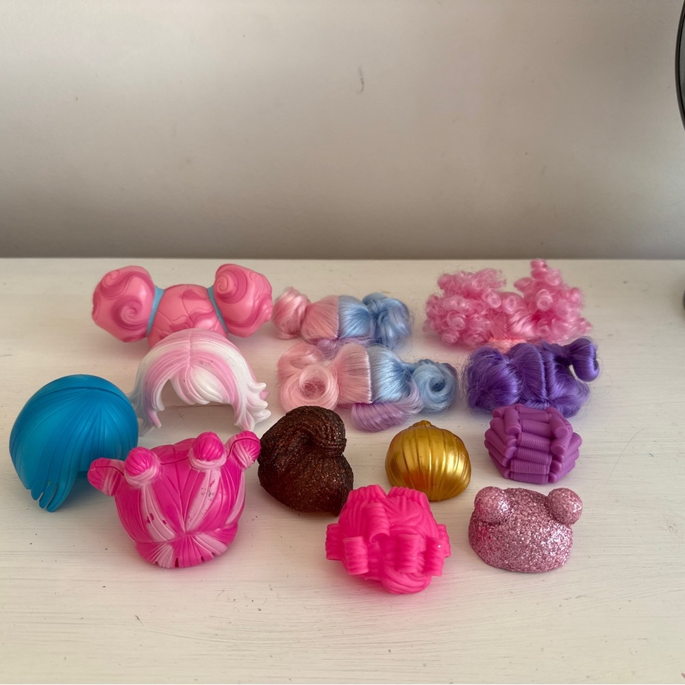Bundle of L.O.L. Surprise! Doll Hair/Wig Lot - Colorful Styles & Textures!